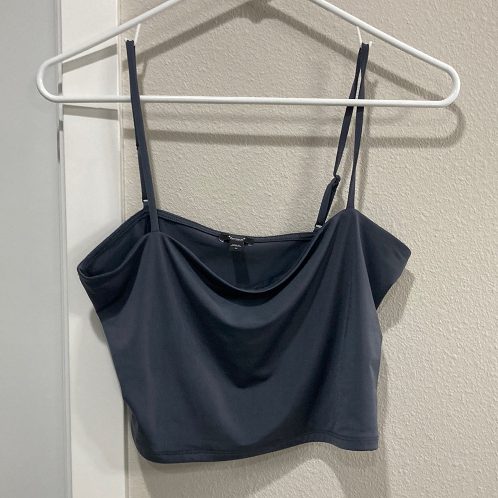 BODY CONTOUR DOUBLE LAYER CROPPED SQUARE NECK CAM